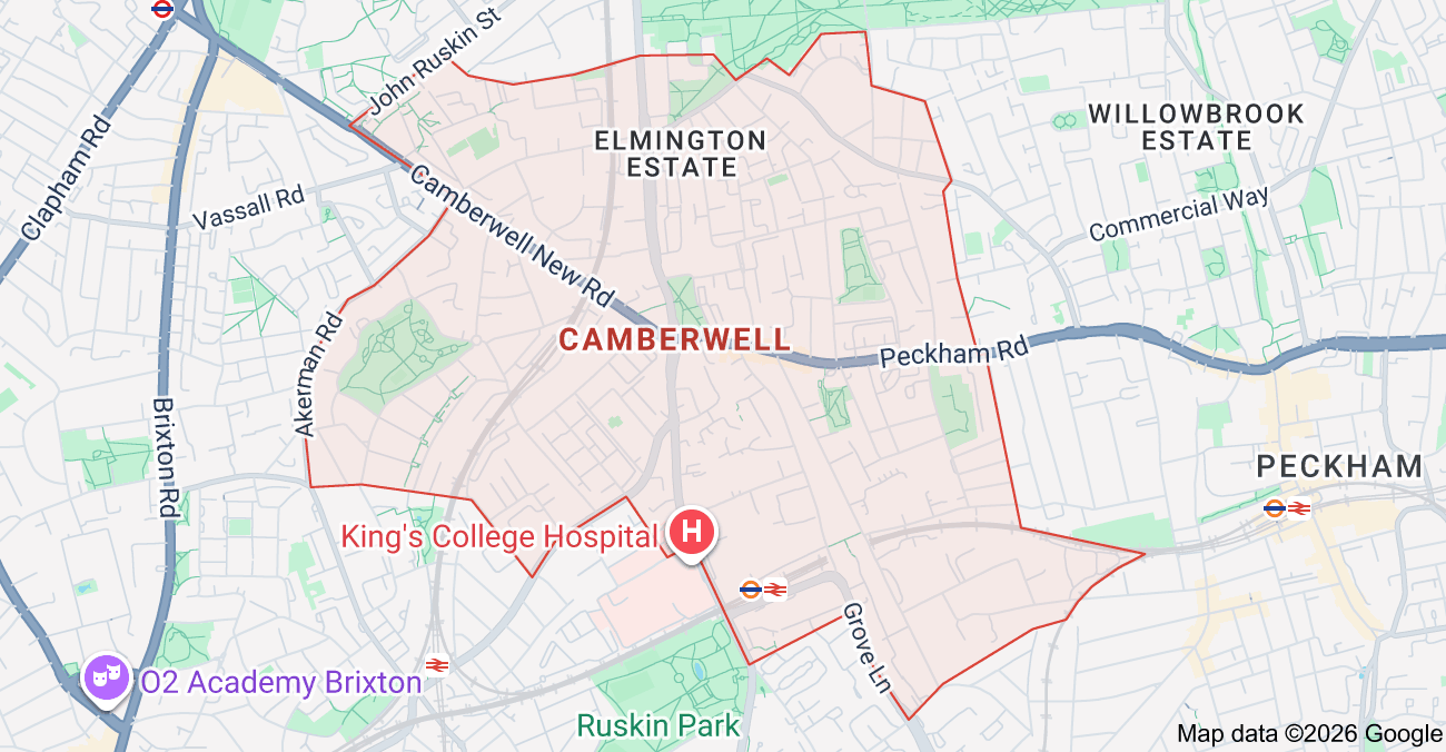 Camberwell map area