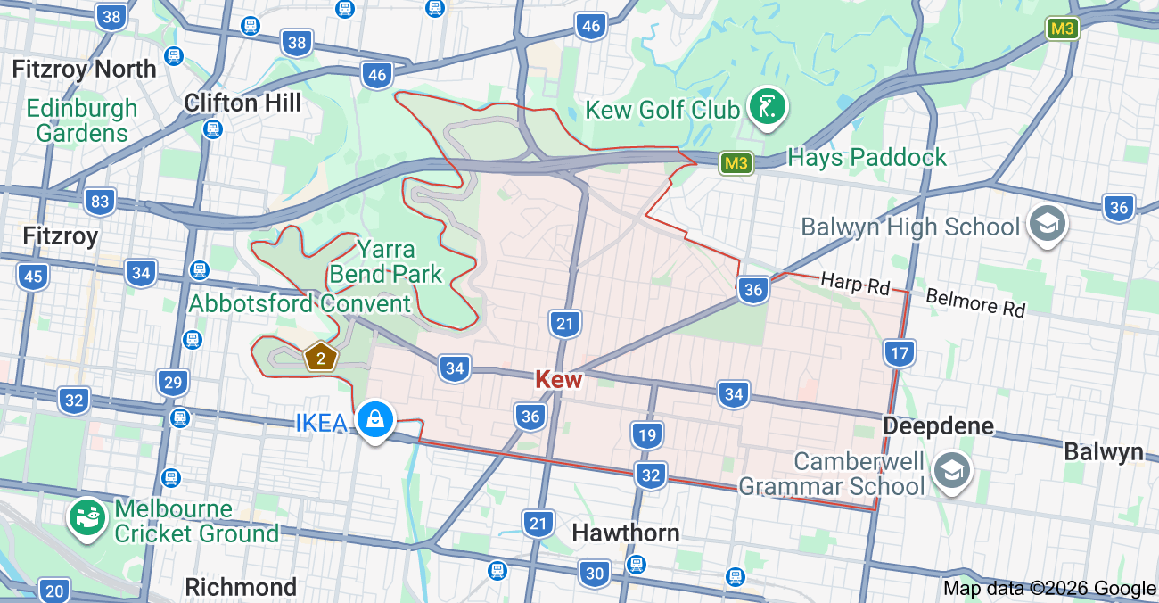 Kew map area
