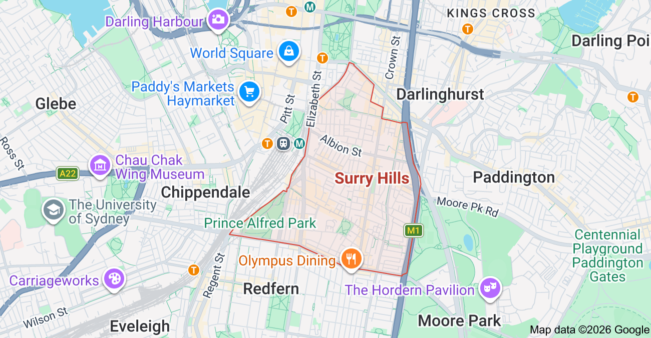 Malvern map area